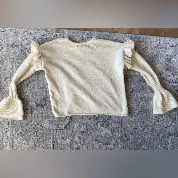 Cream Ruffle Sweater - Picture 5 of 6